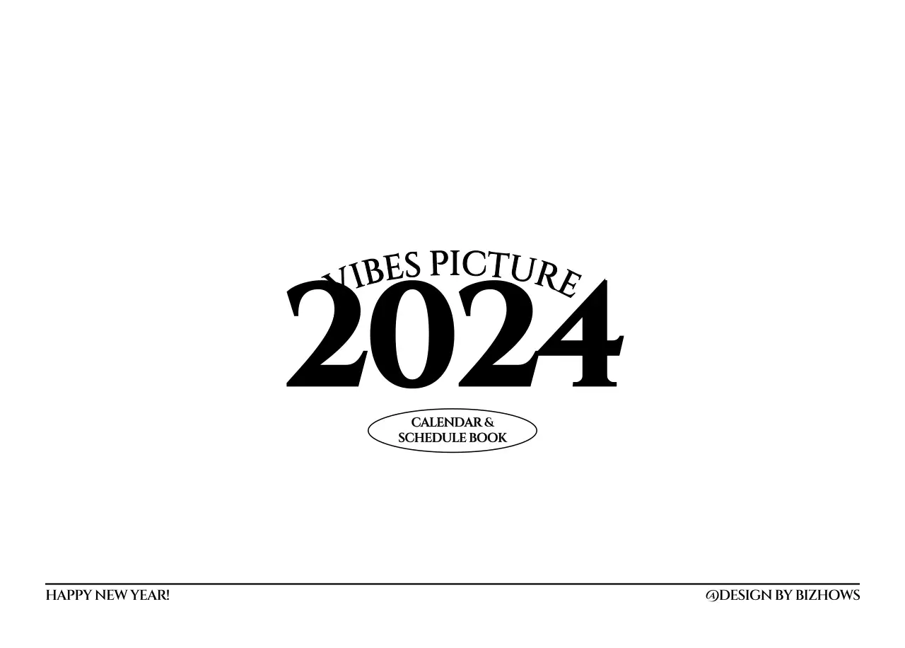 Simple style wall calendar with black and white emotional travel photography concept