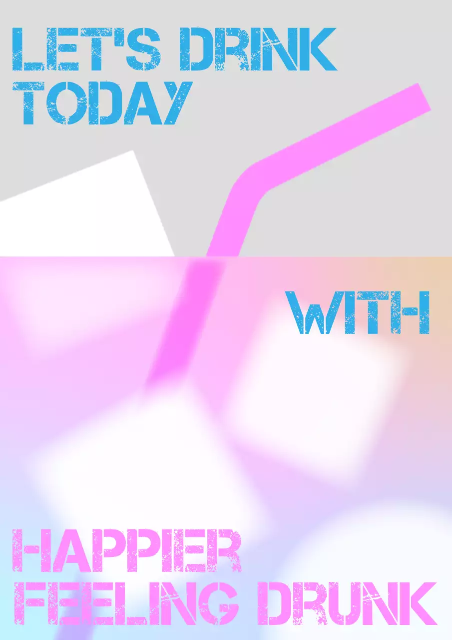 Pink Bold Drink Promotion Poster