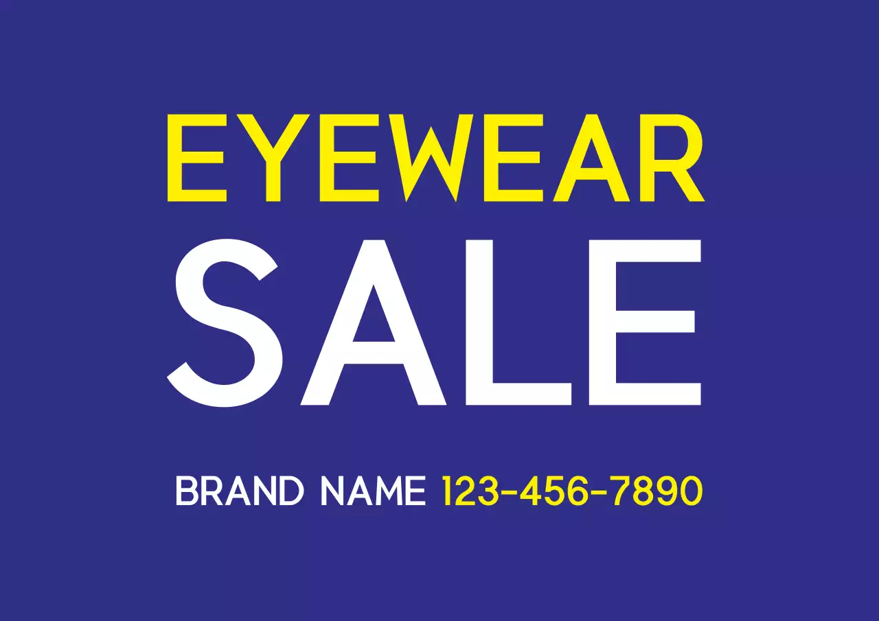 Blue Bold Eyewear Promotion Poster