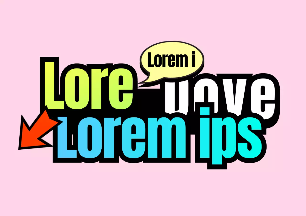Guida del testo con concetti di gradiente e freccia