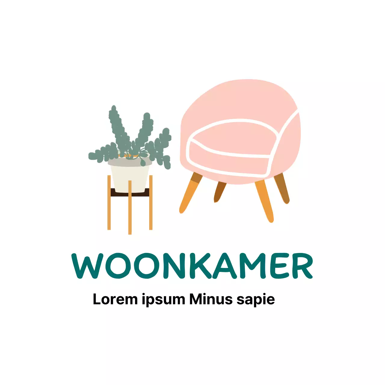 Schoon binnenwerk met roze illustraties