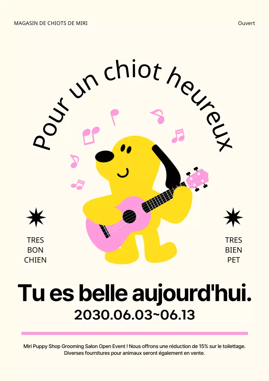 Promotions roses, mignonnes et illustrées de produits pour animaux de compagnie