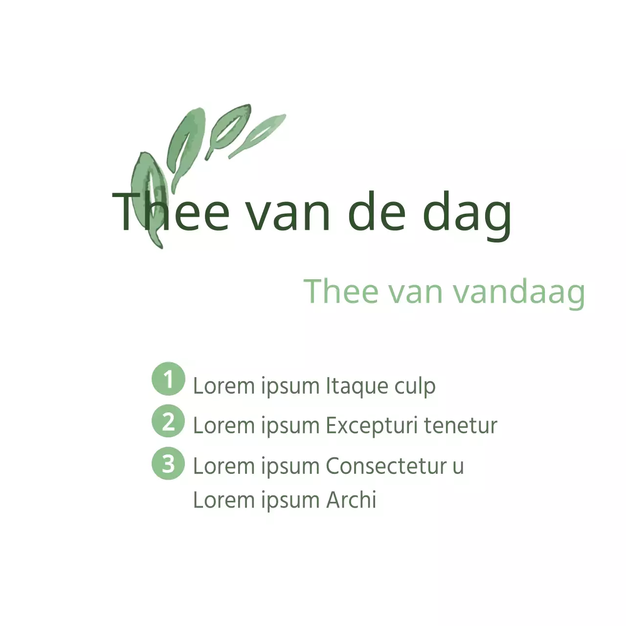 Thee van de dag