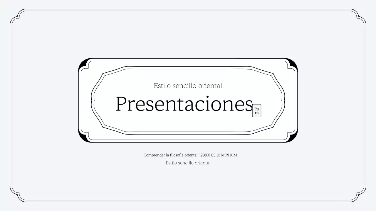 Kit de presentación sencillo de estilo oriental