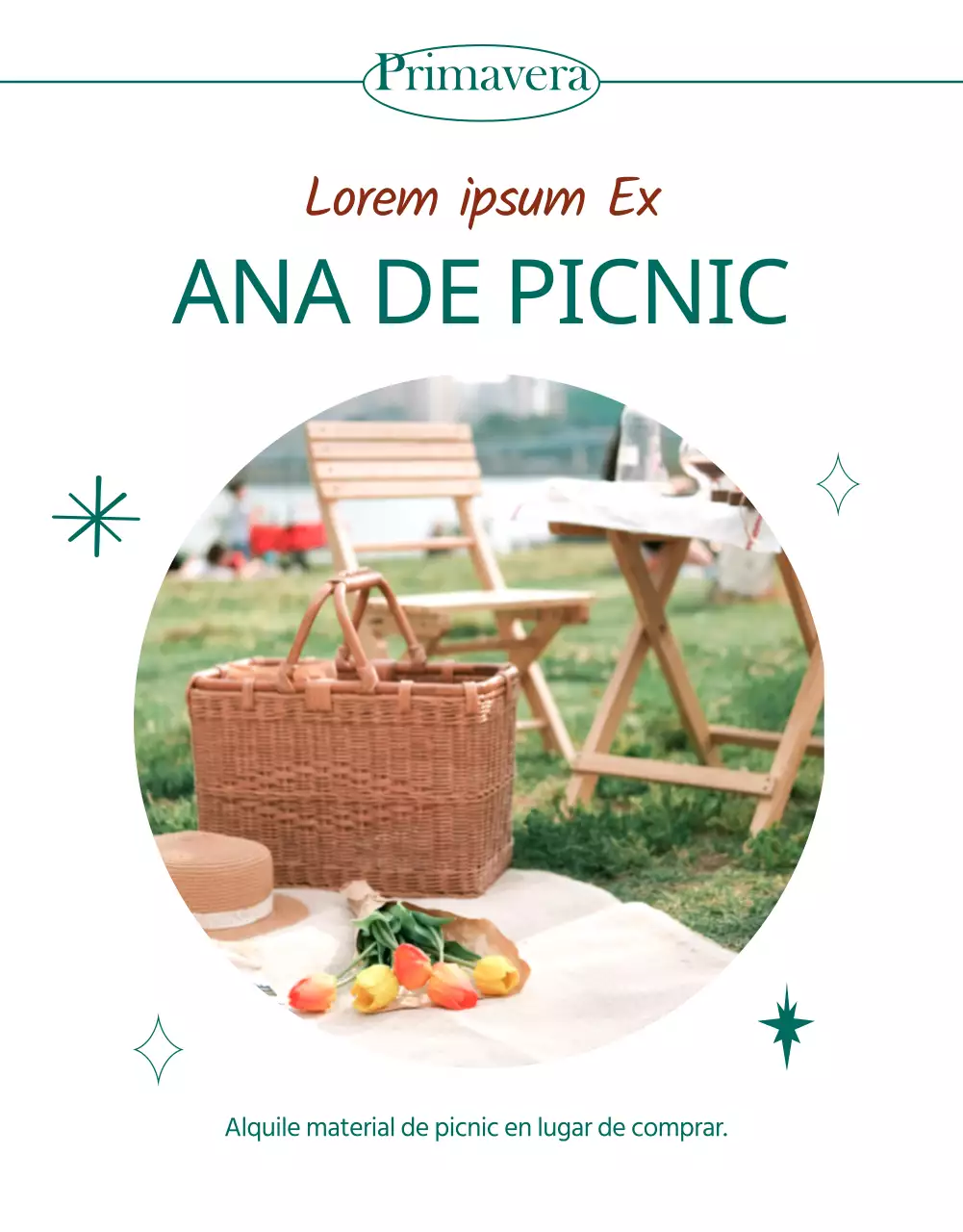 Alquiler de picnic chic, ecológico y sencillo