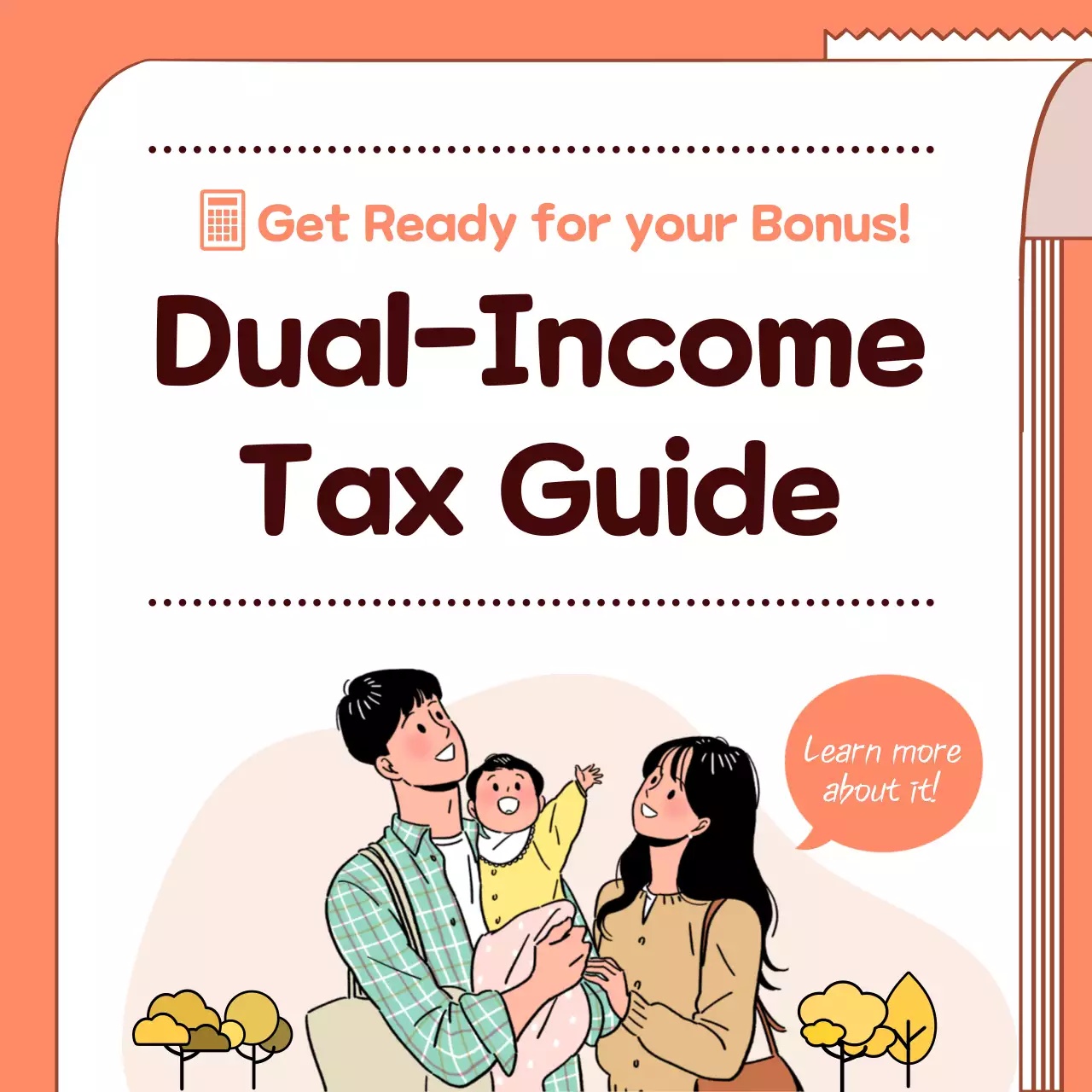 Orange Simple Tax Guide Instagram Carousel