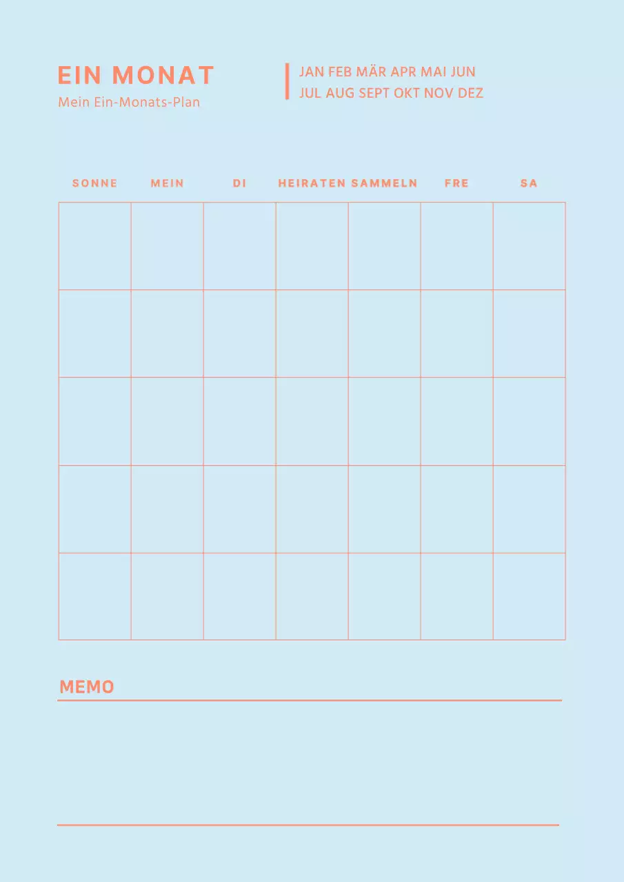 Line Munsley Planer in Hellblau und Orange