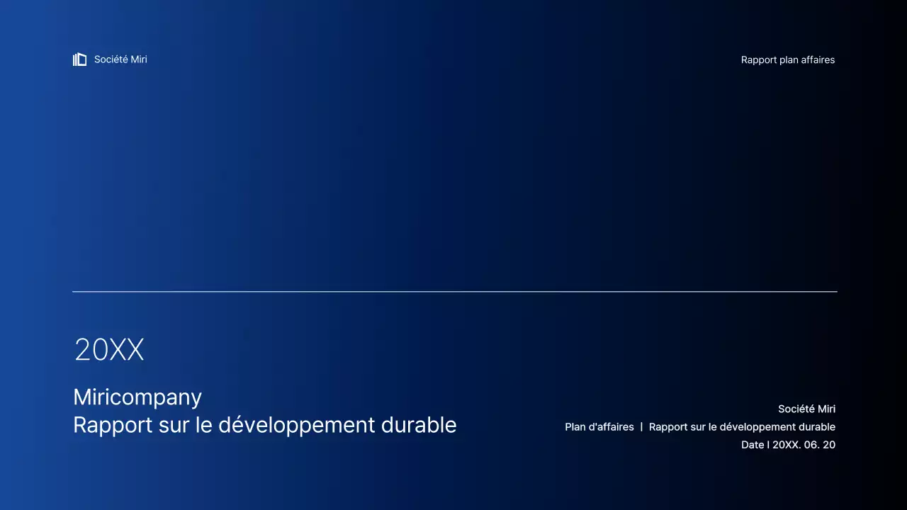 Présentation infographique d'entreprise simple avec des dégradés de bleu et de vert