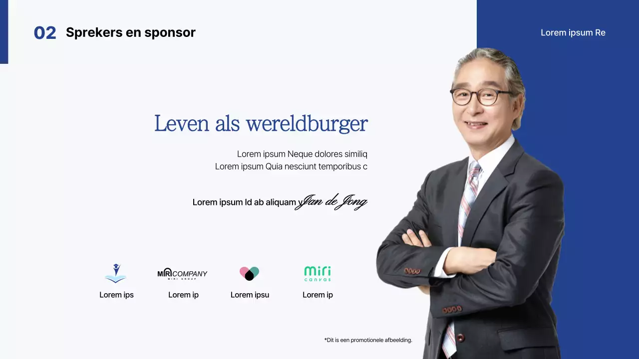 Eenvoudige wit-blauwe universiteitspresentatie voor nacompetitie