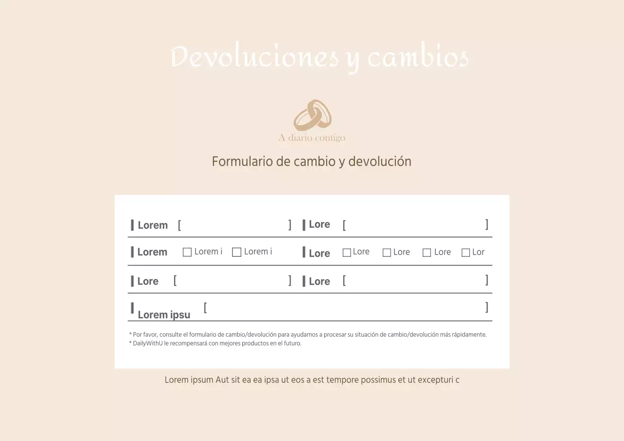 Postal de intercambio de joyería-tienda beige