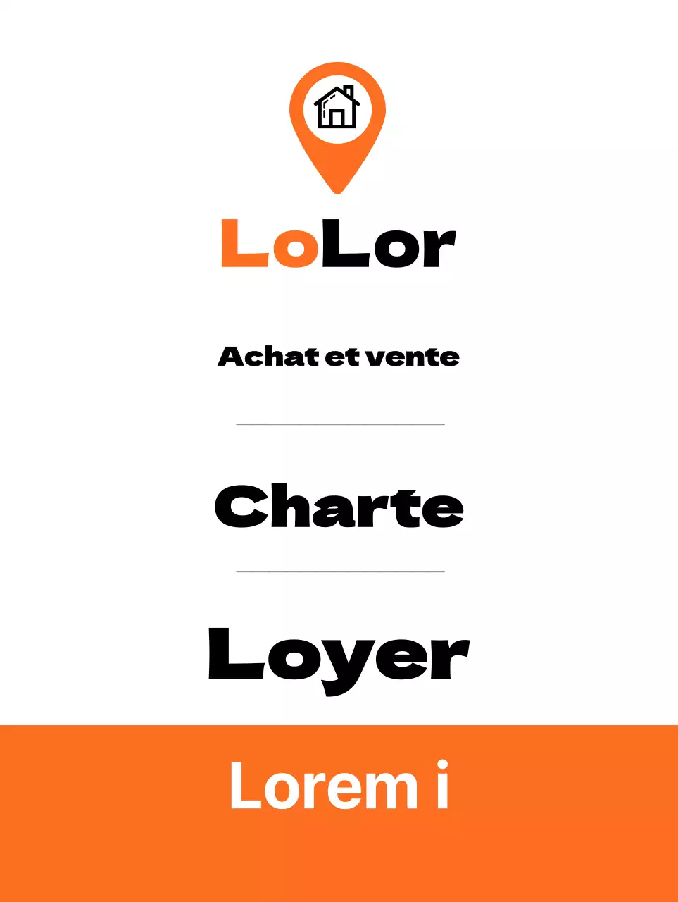 Bannière simple en blanc et orange