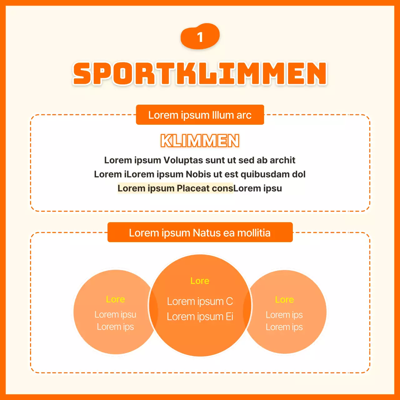 Orange Illustrated Concept Sportklimmen Informatie en werving