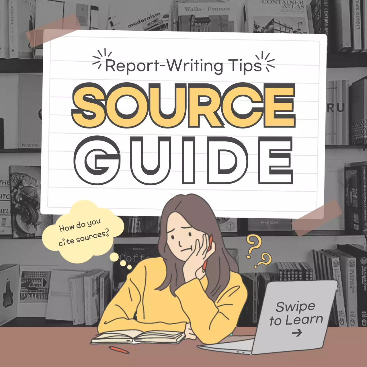 Beige Minimal Source Guide Social Media Post