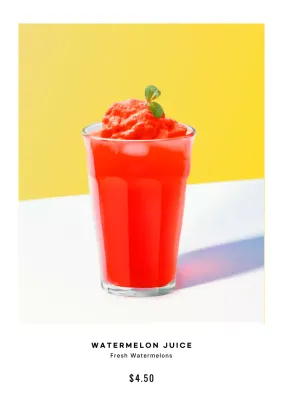 Red Modern Juice Promotion Poster