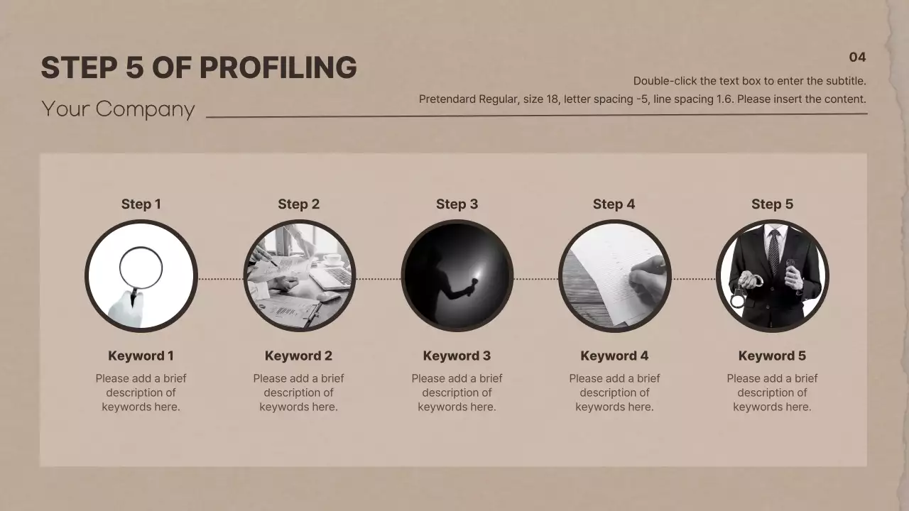 Brown paper-themed criminal psychology research presentations