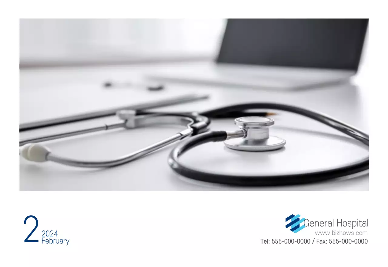 Navy White Simple Hospital