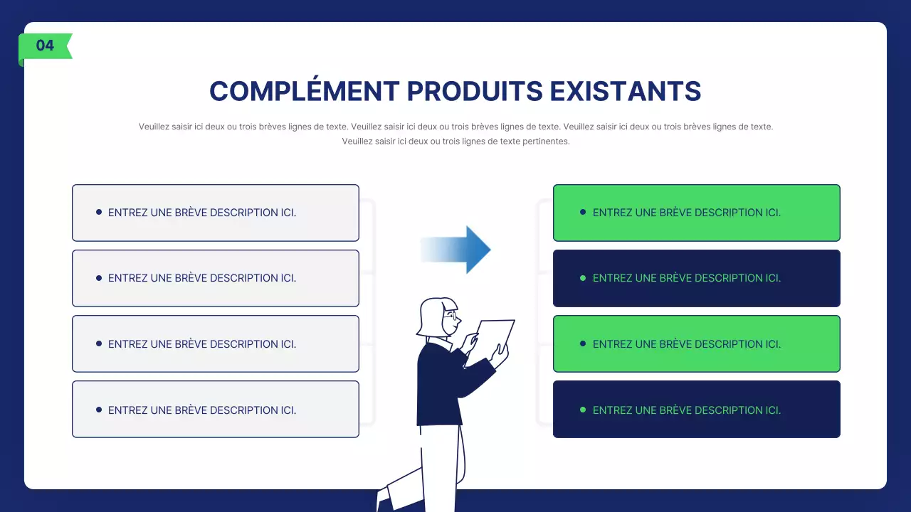 Rapport d'illustration d'entreprise propre en marine