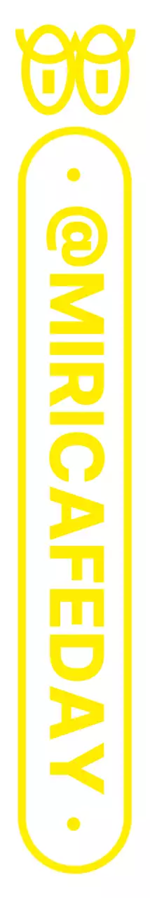 Ilustrasi mata memantul yang lucu dan bersih berwarna kuning dengan kafe bergaya kombinasi teks