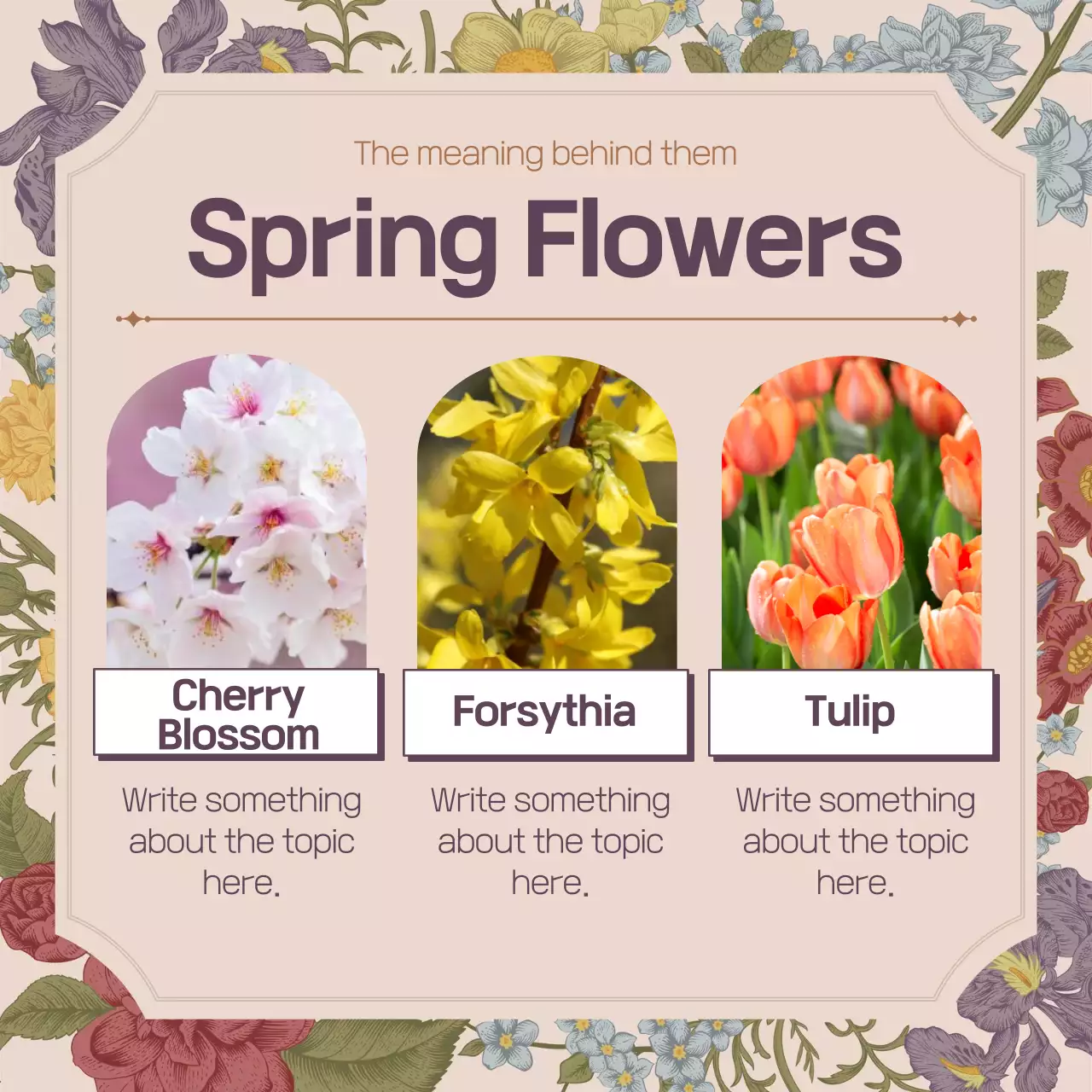 Spring flower concept of pink vintage flower full concept