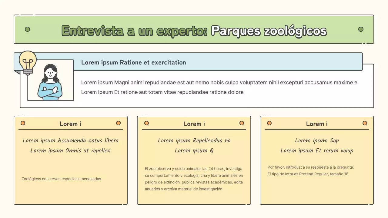 Material educativo del zoo en tonos pastel de amarillo, chartreuse y azul claro