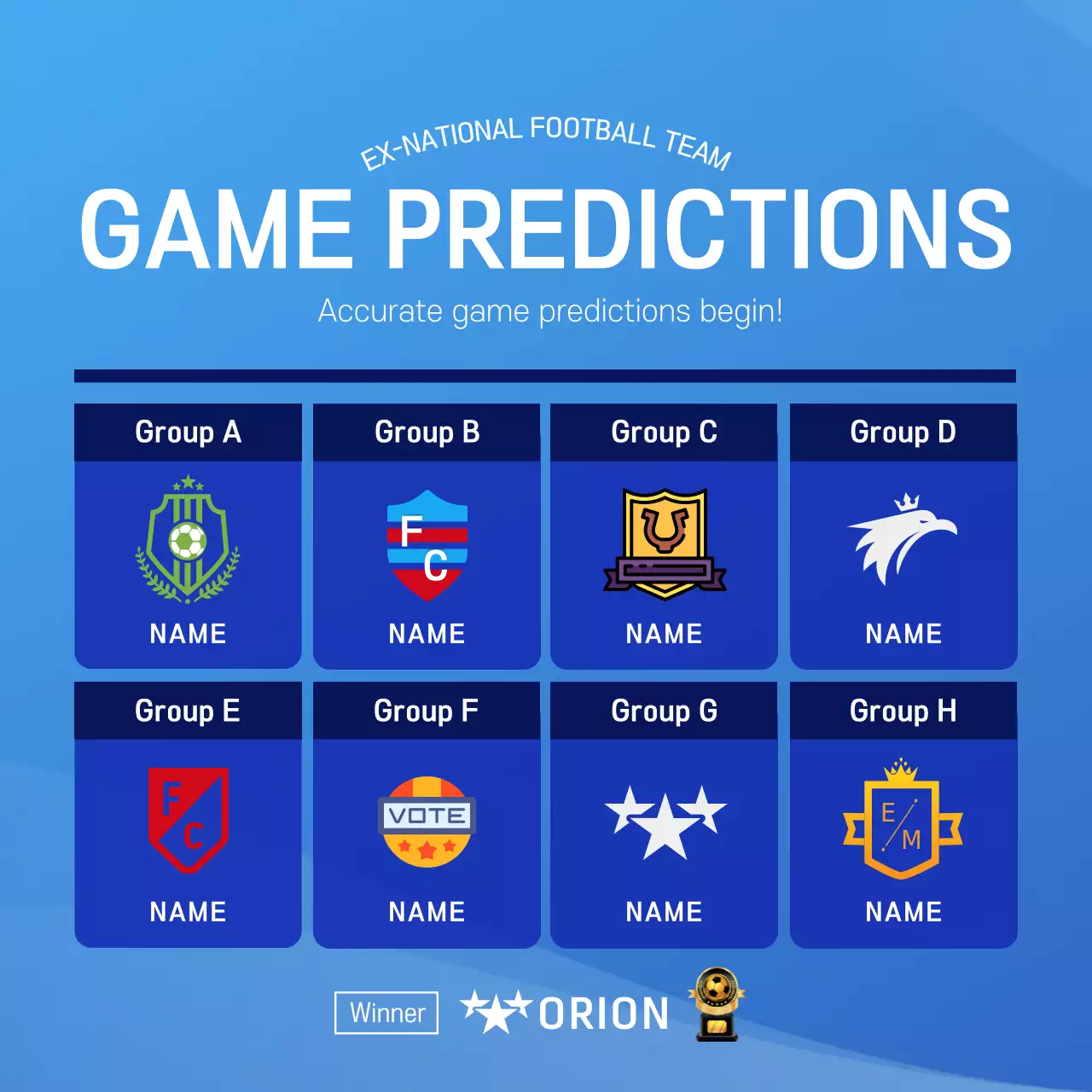 Blue Modern Football Promotion Social Media Post