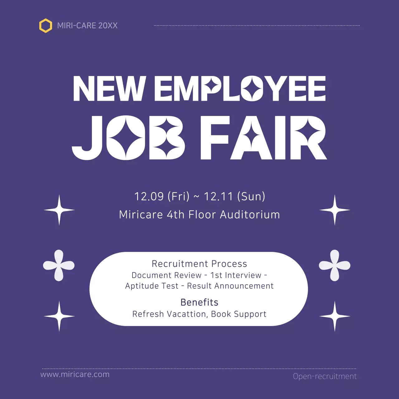 Purple Modern Job Recruitment Instagram Post
