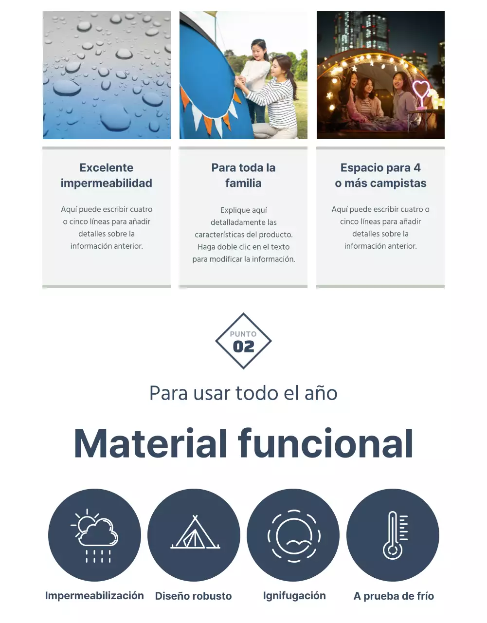 Venta de material de camping