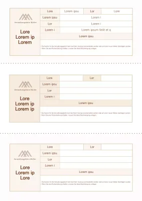 Pastellfarbene, saubere Dokumentation der Verwaltungskostenvorschussquittung