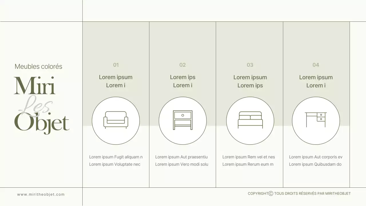 Olive et blanc Meubles Miridovje en olive et blanc Catalogue des produits Meubles d'intérieur Produits saisonniers