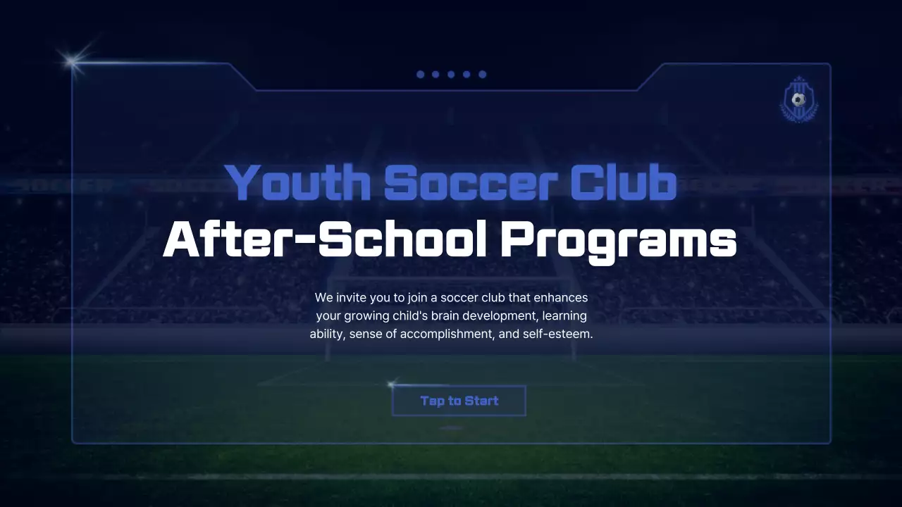 Blue Modern Soccer Promotion Presentation