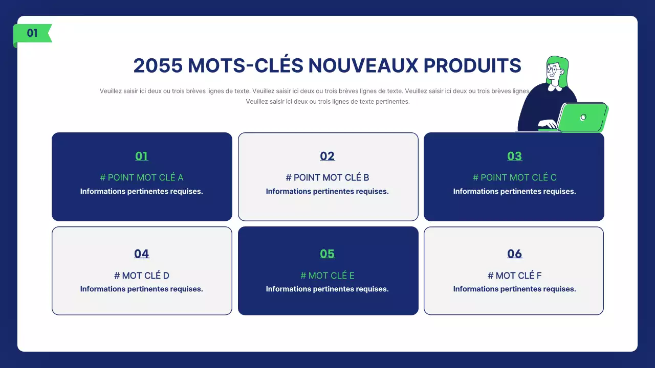 Rapport d'illustration d'entreprise propre en marine