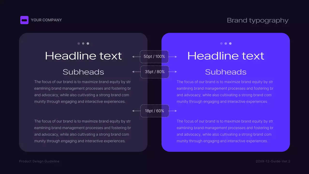 Black and purple brand guidelines