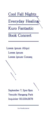 Buku bergaya ilustrasi bintang sederhana dengan warna biru tua Informasi Konser