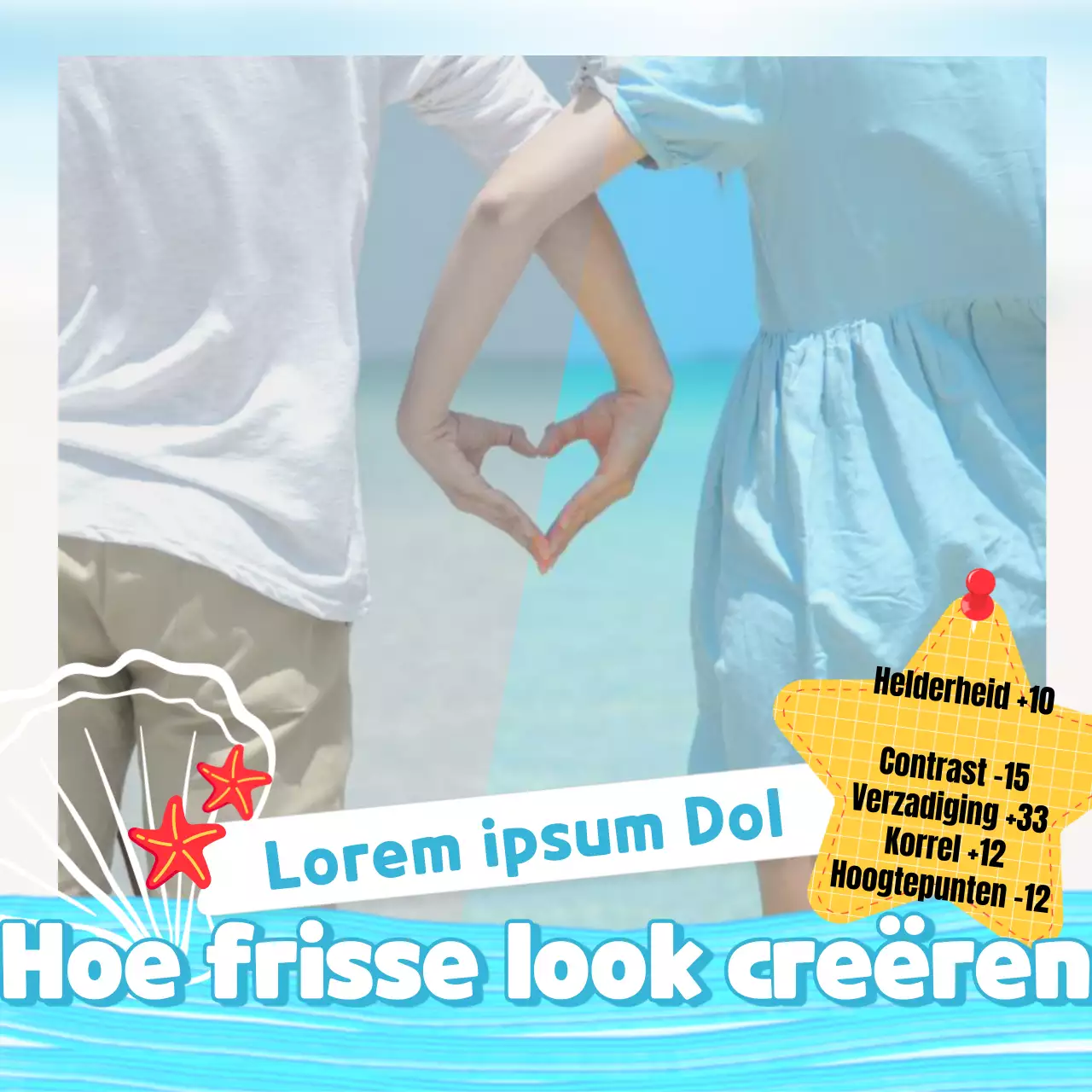 Hoe je een lichtblauwe, frisse look creëert met kleurcorrectie