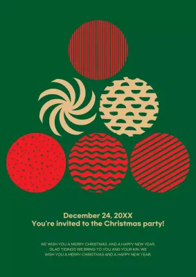 Green Traditional Christmas Invitation Poster