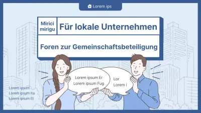 YouTube-Miniaturansicht einer Diskussion über bürgerschaftliches Engagement mit einer blau gefärbten Illustration.