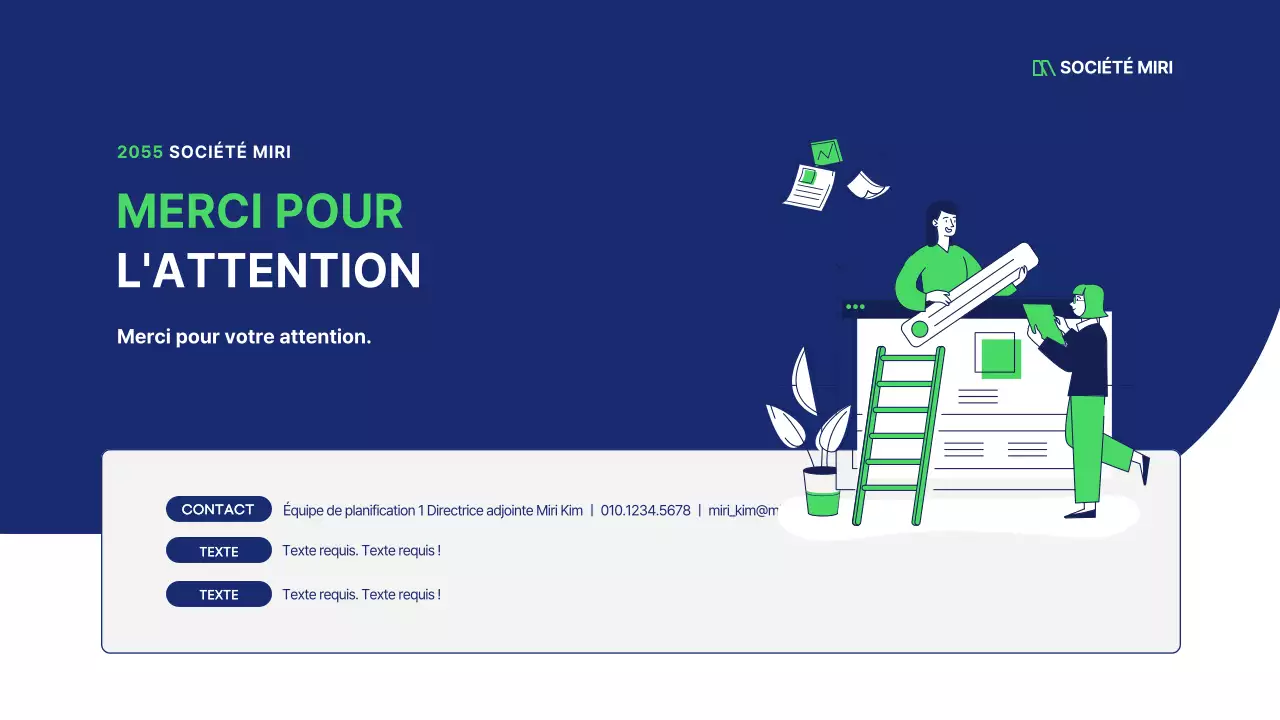 Rapport d'illustration d'entreprise propre en marine