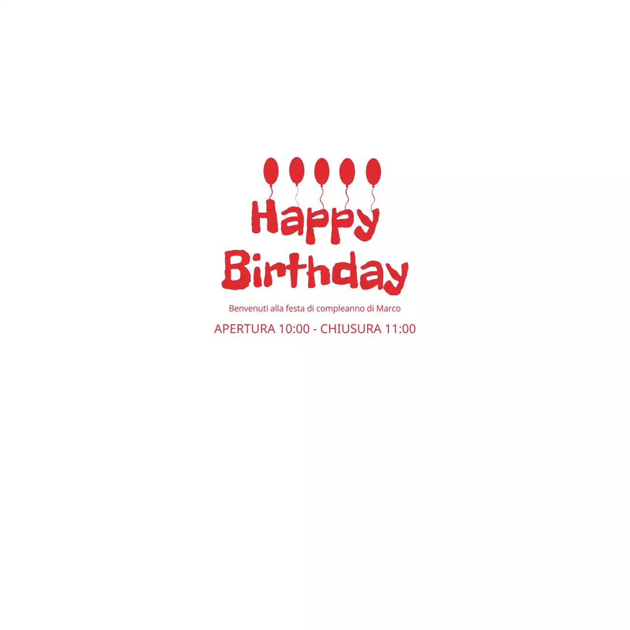 Festa di compleanno Biz