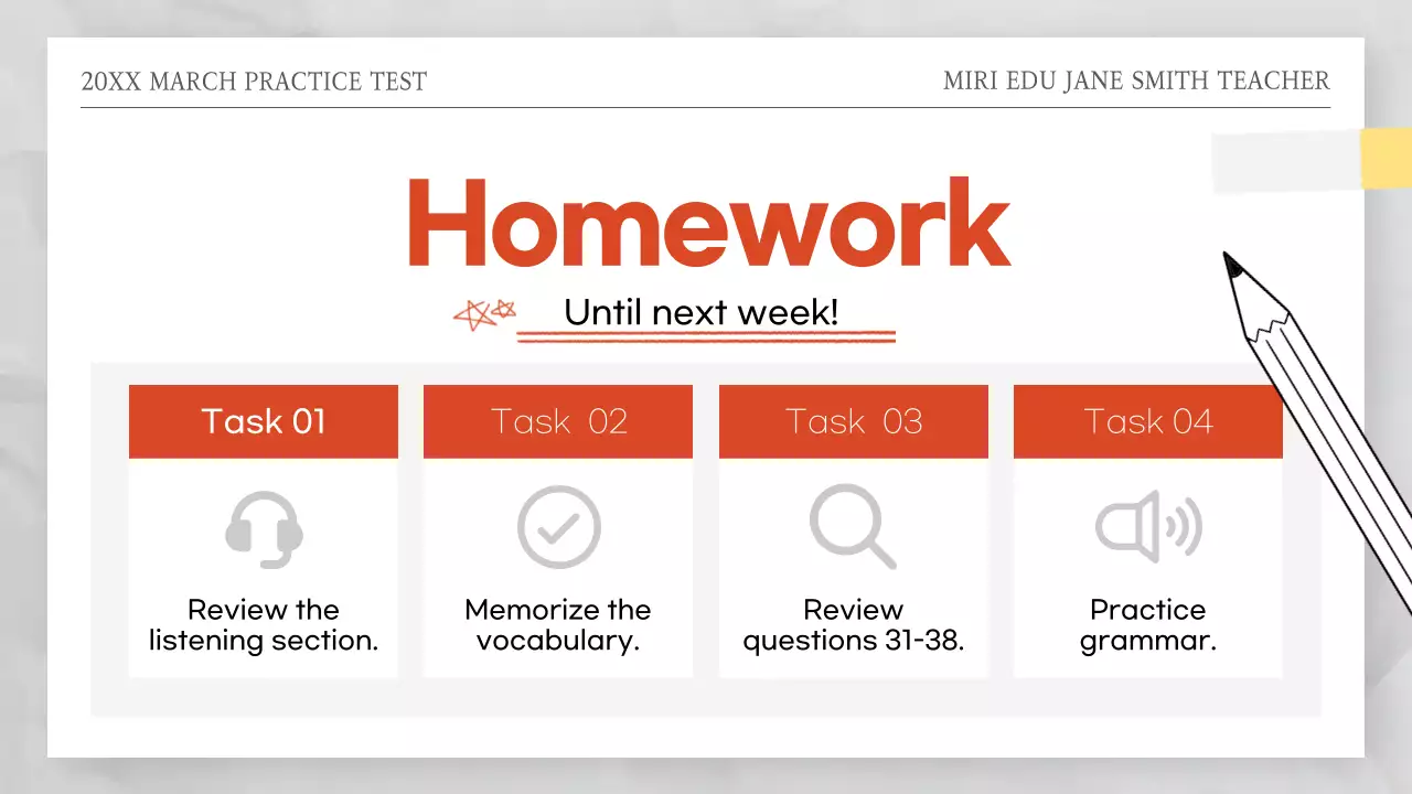 Red and white test paper themed mock test answers