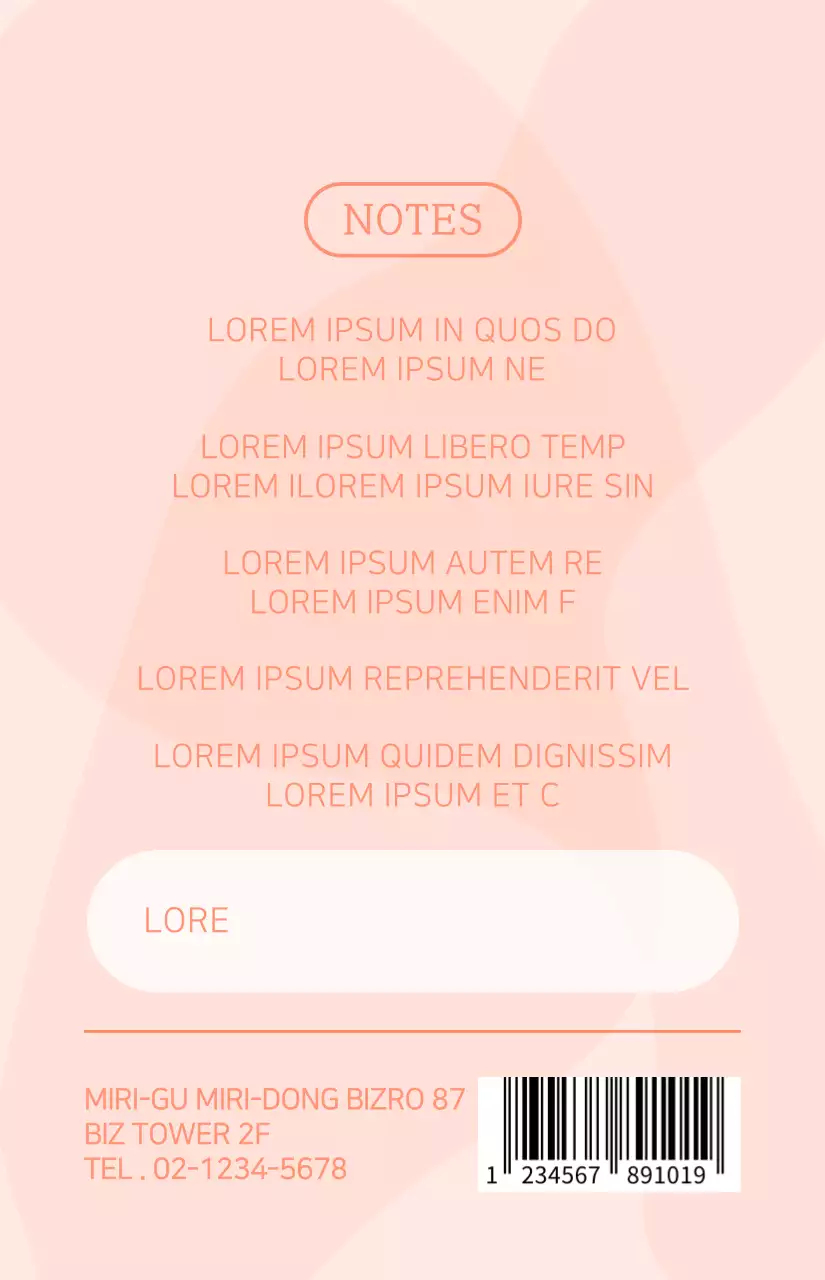 Kartu keanggotaan Pilates yang simpel dan menggemaskan dengan kelopak dan logo berwarna merah muda pucat