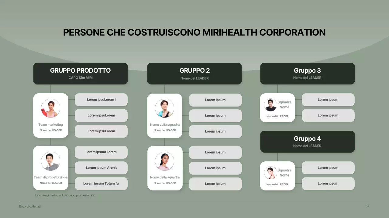 Rapporto di lavoro dell'azienda sanitaria calmo e pulito in tonalità verde scuro