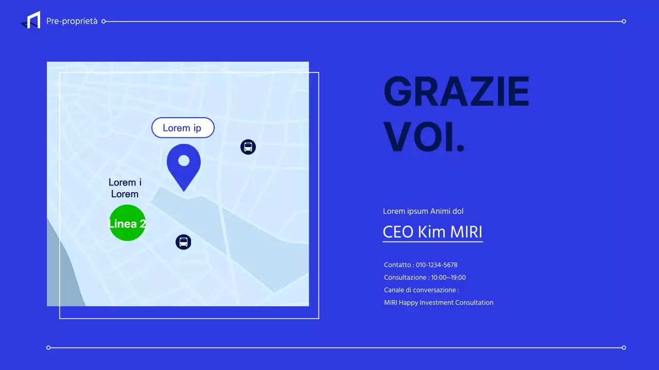 Rapporto sugli investimenti in uffici di colore blu