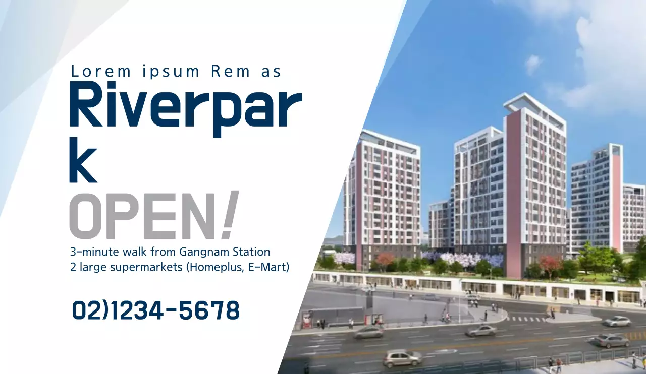 Estilo de apresentação simples e limpo com fotografias e texto em azul-marinho e cinzento.