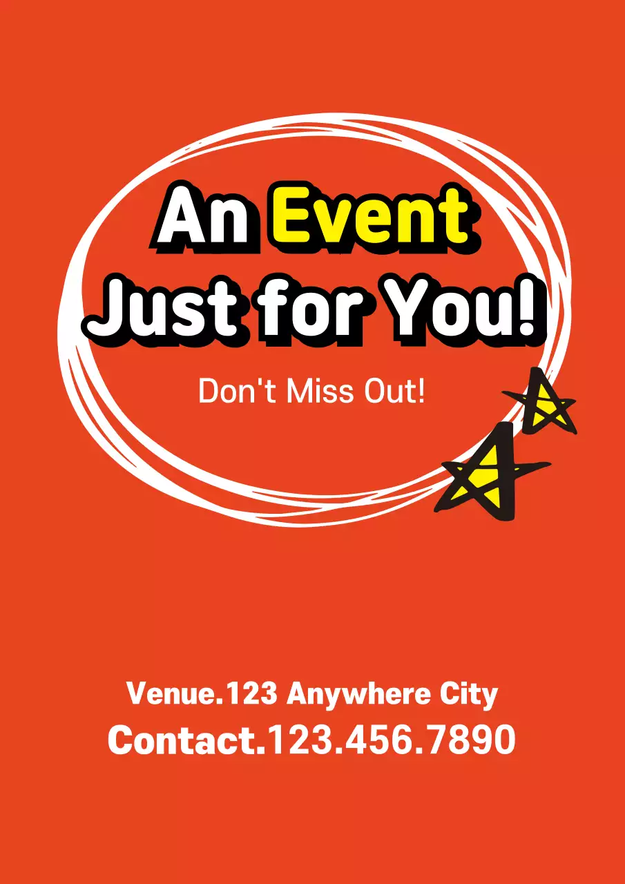 Red Trendy Event Promotion Poster