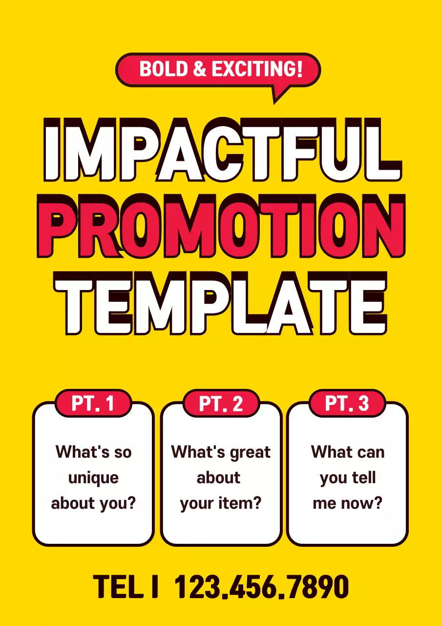 Yellow Bold Promotion Template Poster