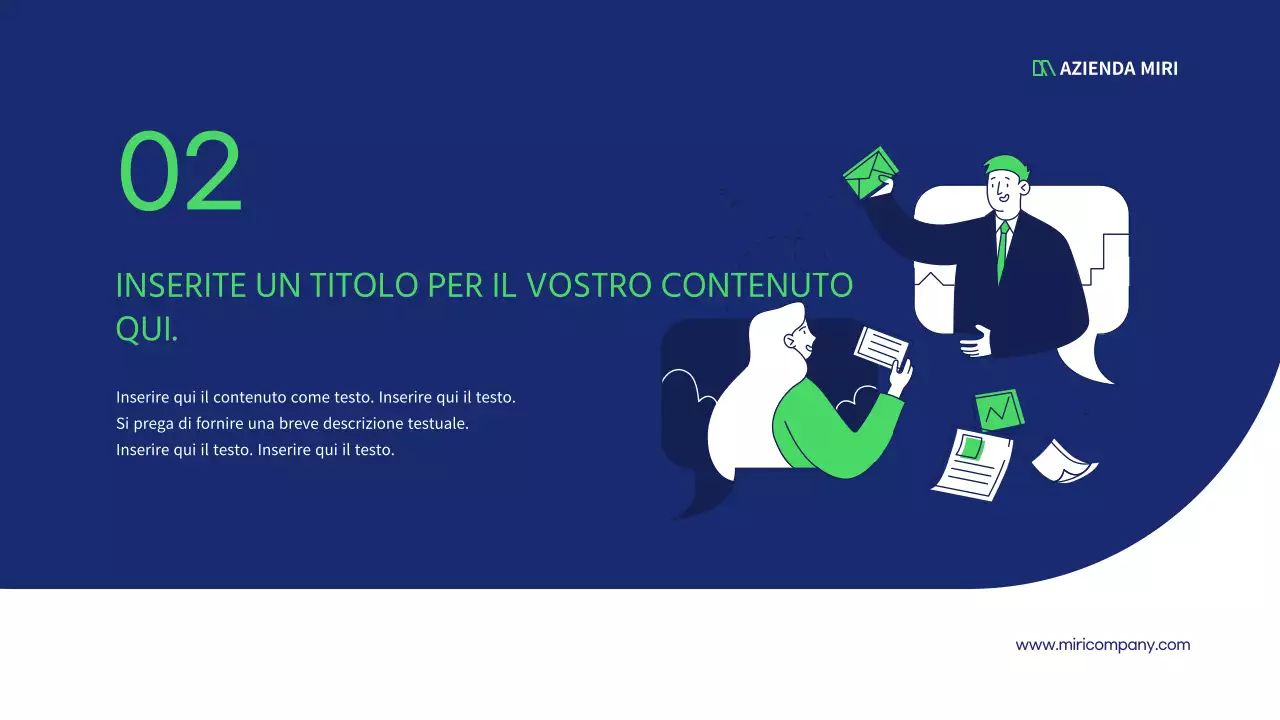 Relazione illustrativa aziendale pulita in marina