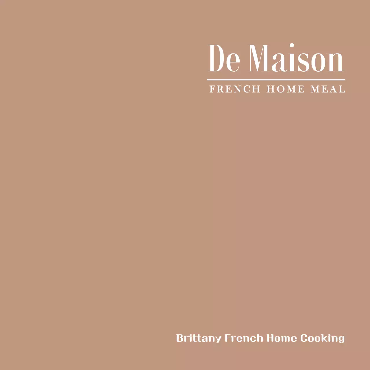 Promote a simple, white, French home-style restaurant