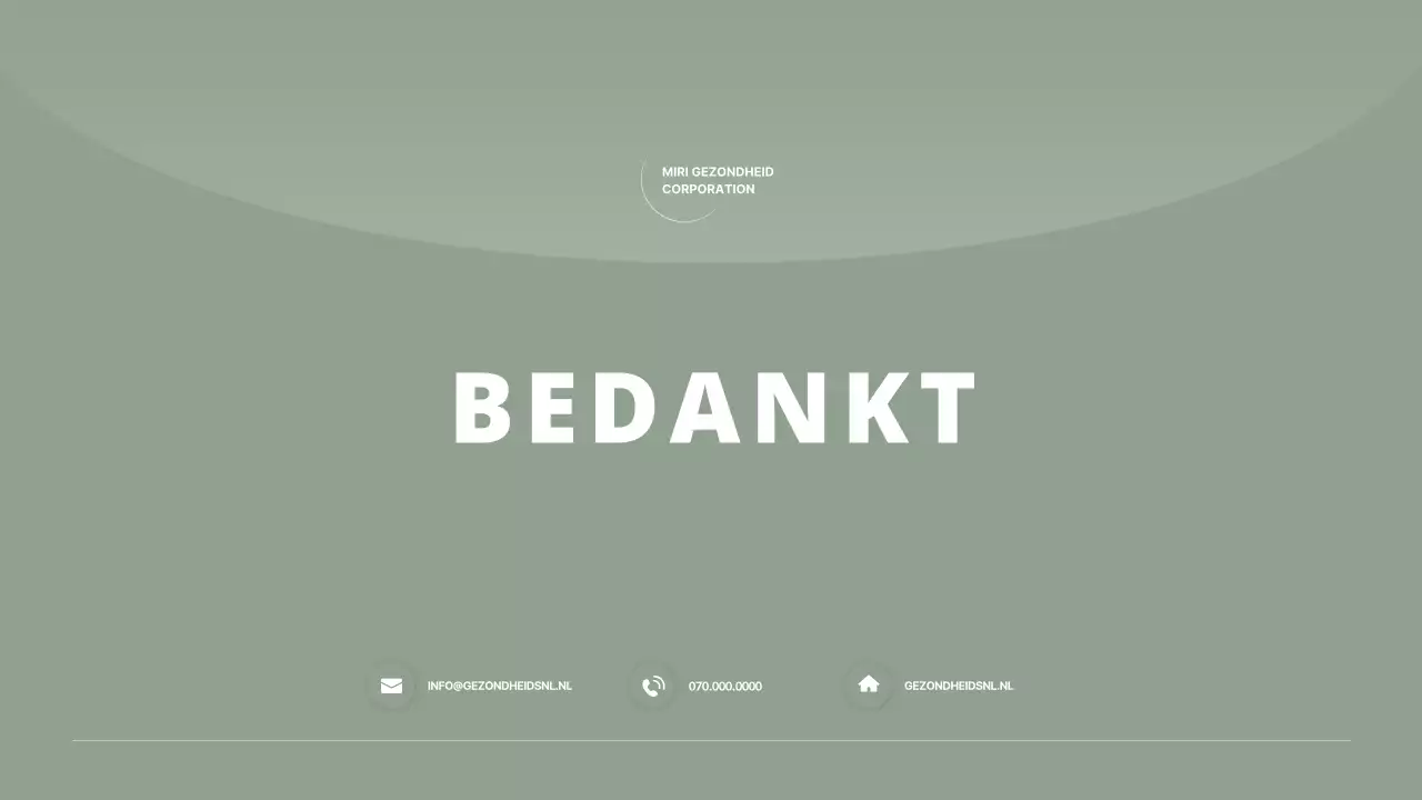 Rustig en schoon bedrijfsrapport voor gezondheidsbedrijf in donkergroene tinten