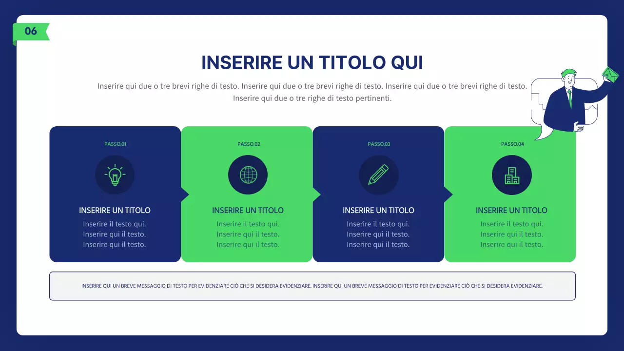 Relazione illustrativa aziendale pulita in marina