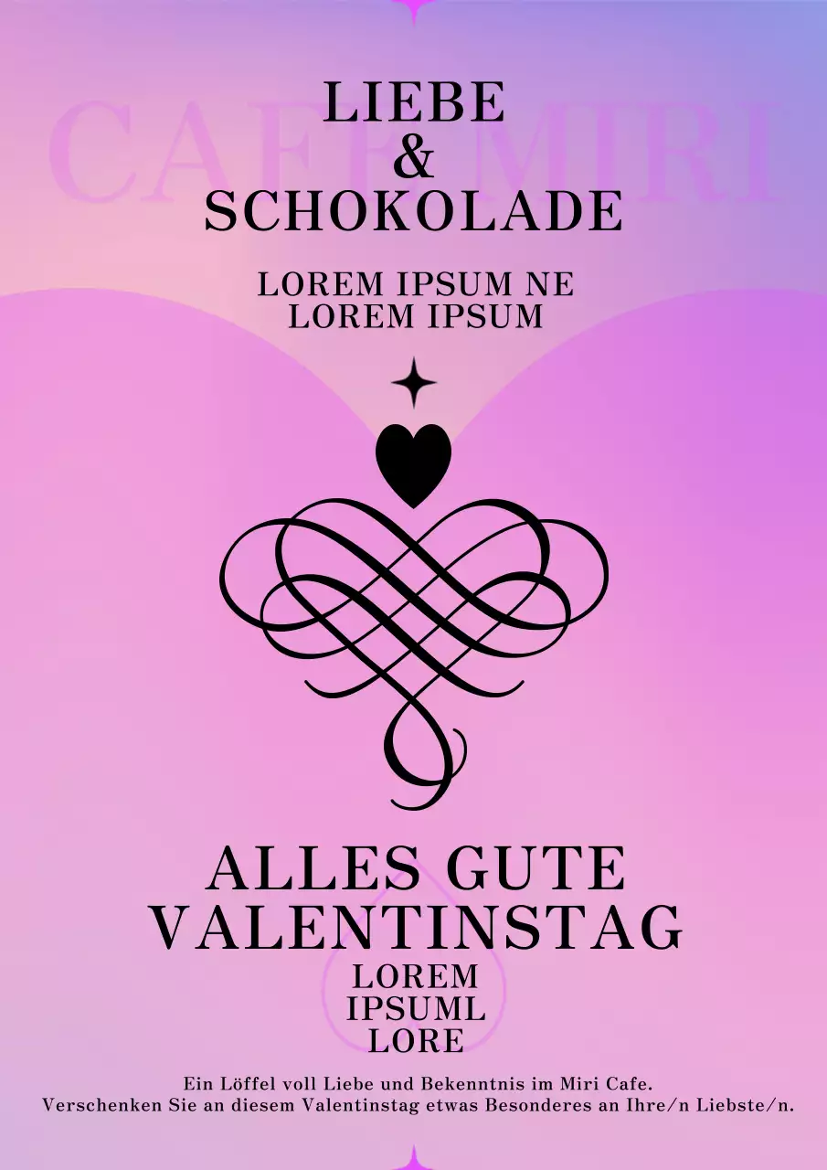Valentinstag mit Herzpunkten auf einem rosa Hintergrund mit Farbverlauf